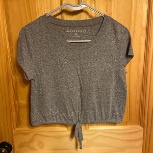 Aeropostale Charcoal Gray Crop Top